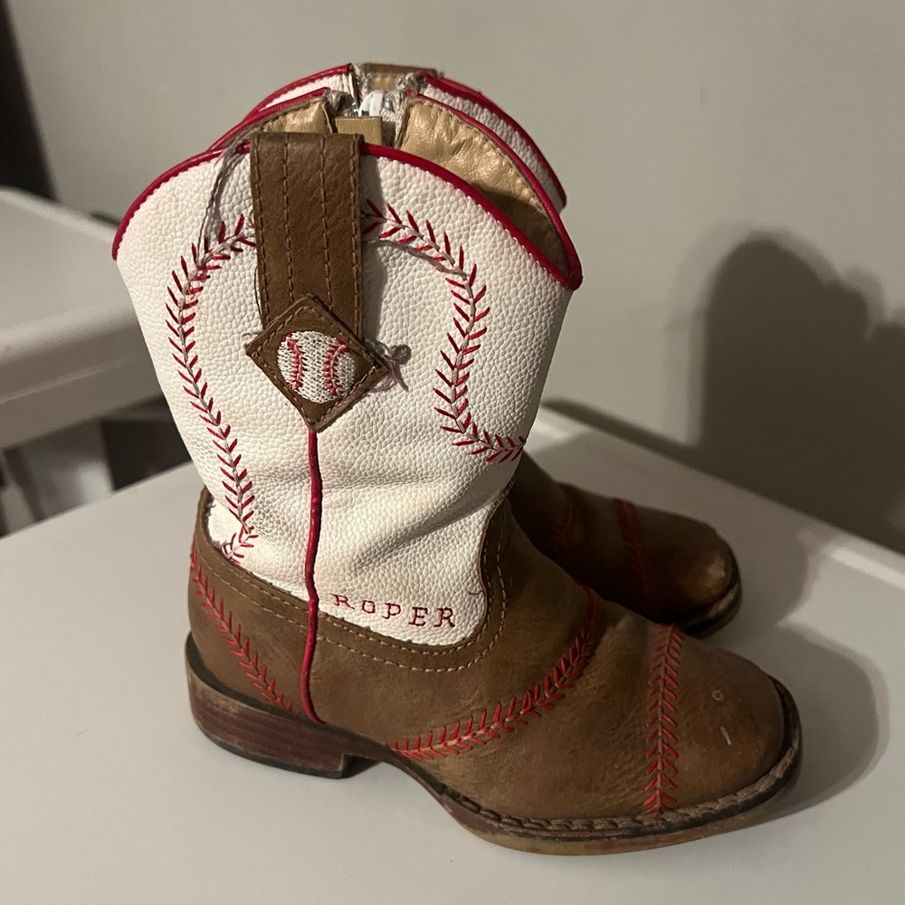 Roper Baseball Cowboy Boots Toddler 8